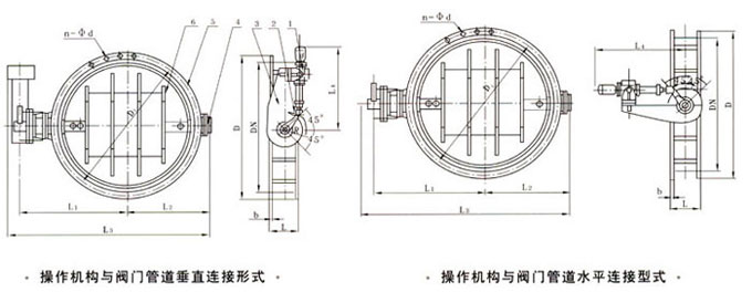 D241W-1型電液動(dòng)通風(fēng)蝶閥外形結(jié)構(gòu)尺寸圖