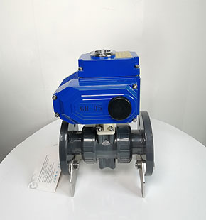 雙法蘭UPVC塑料法蘭電動球閥-Q941F-10S電動塑料球閥