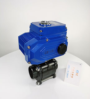 Q961F-16C-DN25三片式對焊電動球閥-電動焊接球閥