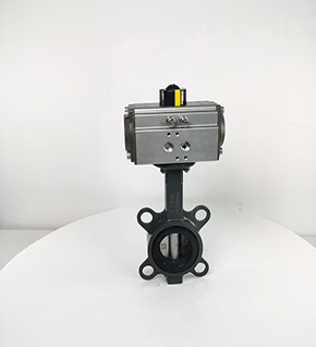 D671X-16C-DN50氣動(dòng)對(duì)夾軟密封蝶閥，氣動(dòng)橡膠密封蝶