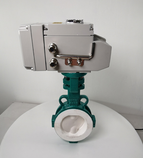 電動對夾襯氟蝶閥 全襯里防爆調(diào)節(jié)型閥門 D971F46